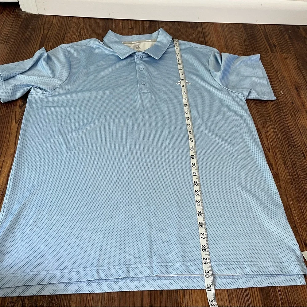 Adidas Golf Light Blue Polo Shirt Size XL